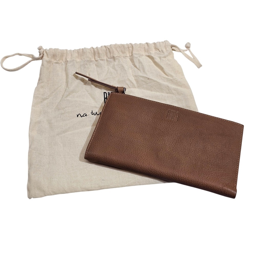 BIBA Valley Winter Long Wallet Women One Size Cuero Brown Natural Leather Bifold